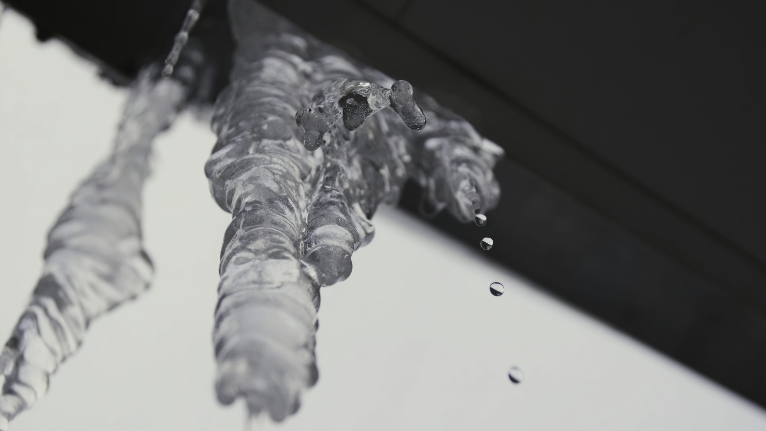 closeup view of an icicle